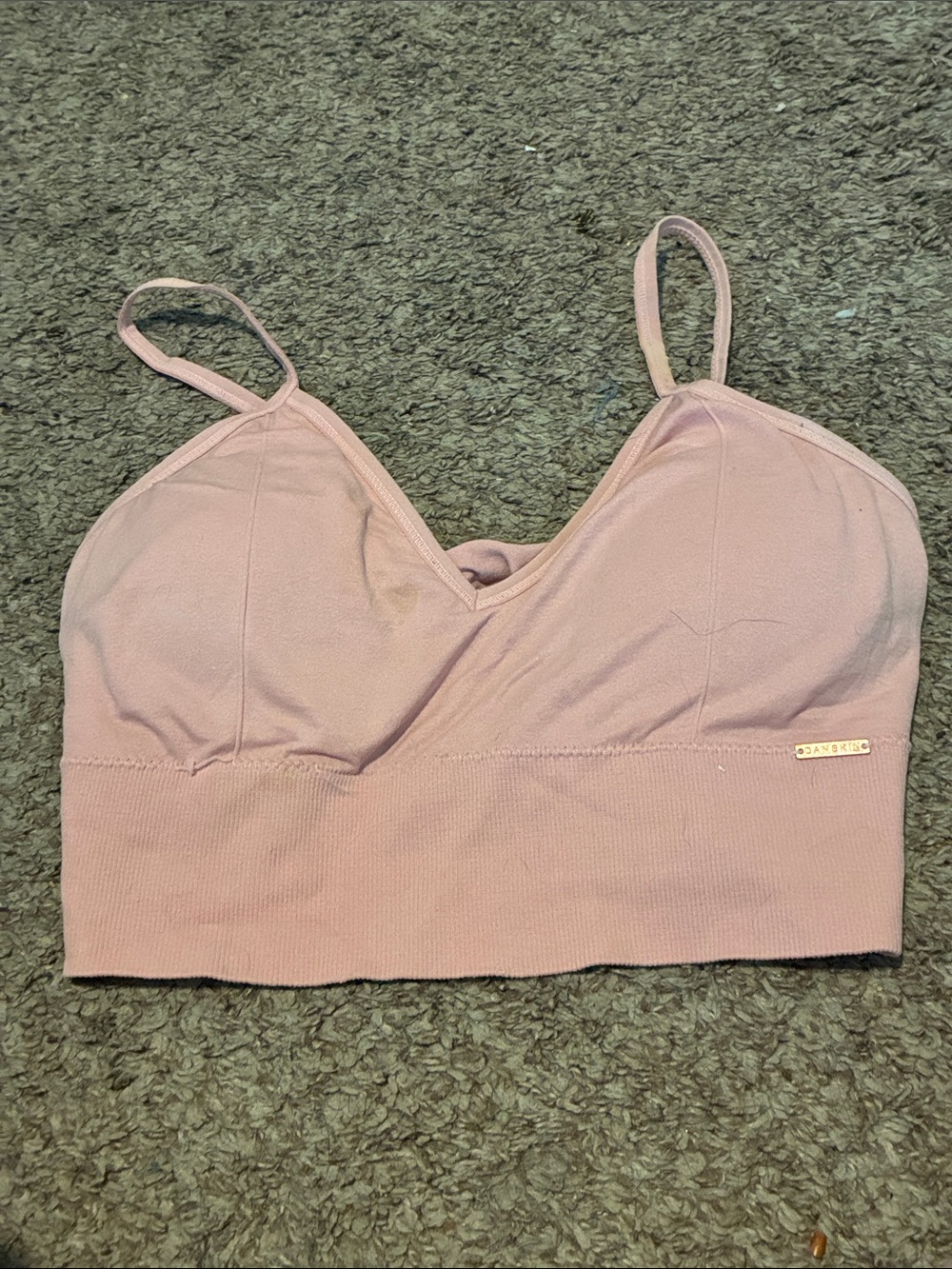 Danskin Dusty Pink Seamless Bralette with Adjustable Straps